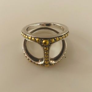 Hoorsenbuhs ring. Silver and gold